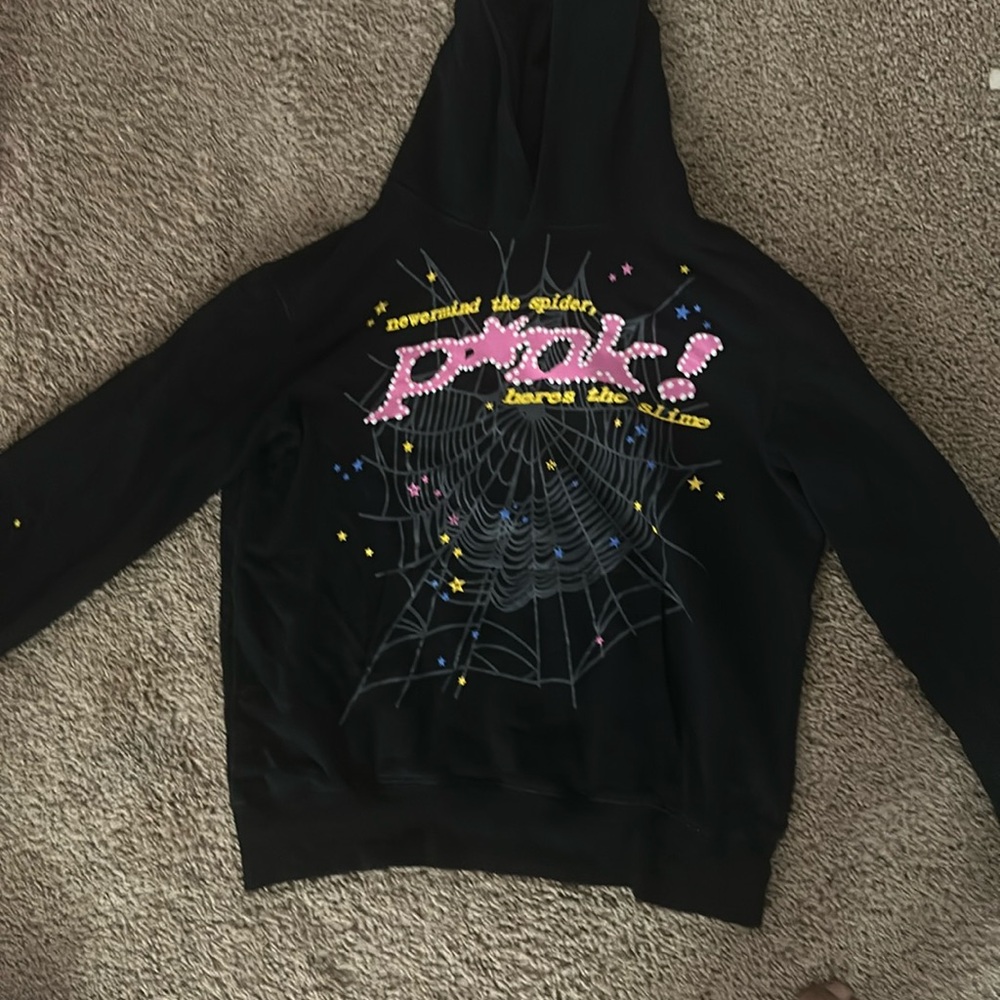 Sp5der pink hoodie